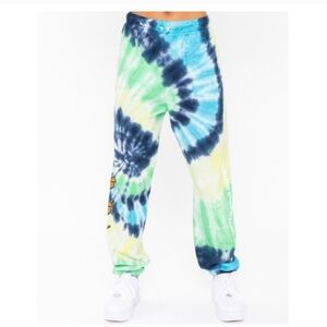 BSR Tie Dye Sweatpants with Butterflies